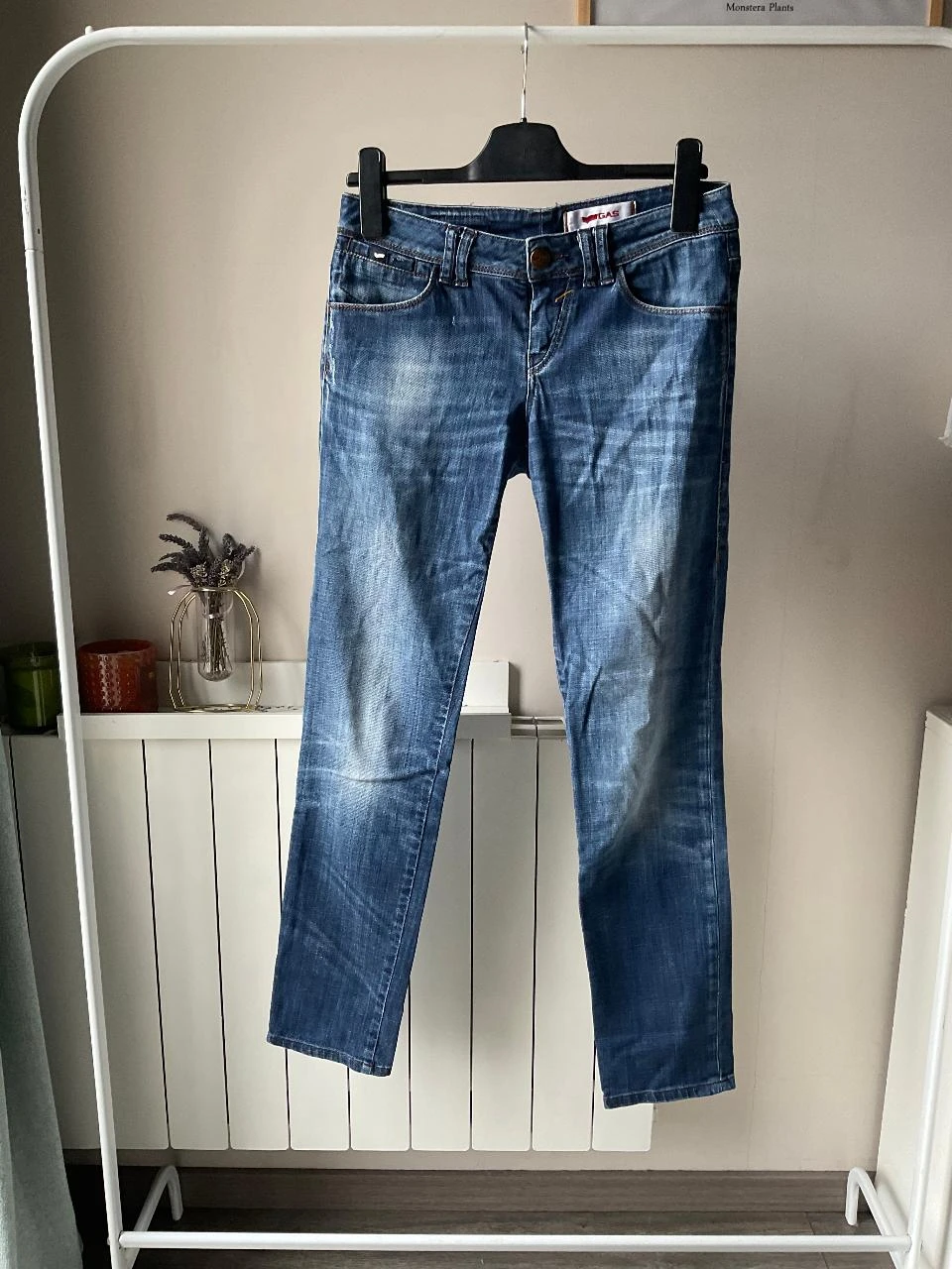 Jean GAS femme – coupe canon & effet délavé – taille 40